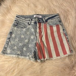 Never worn NWOT Judy Blue patriotic denim shorts - super cute.